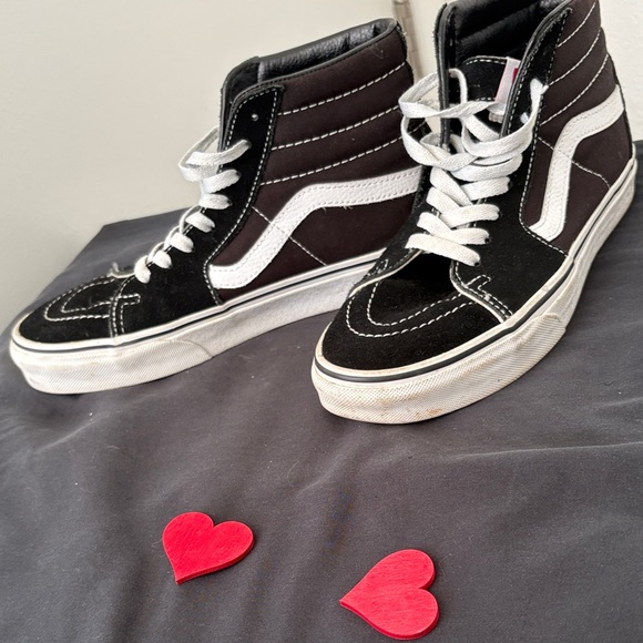 Vans Women's Black and White High-Top Sneakers - Picture 3 of 8
